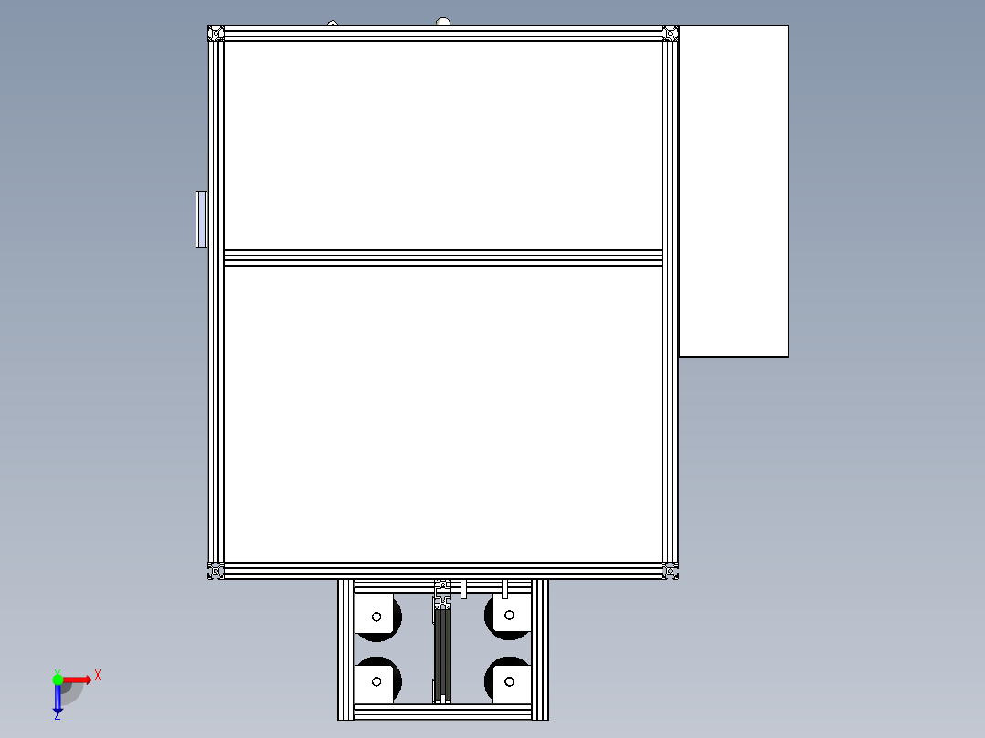 背板字体视觉检测设备 step俯视图