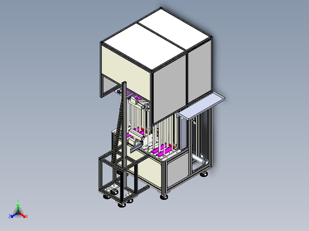 背板字体视觉检测设备 step正等轴测图