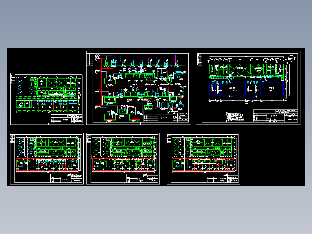 560吨酸洗电镀废水处理工艺流程平面布置及土建cad图纸环