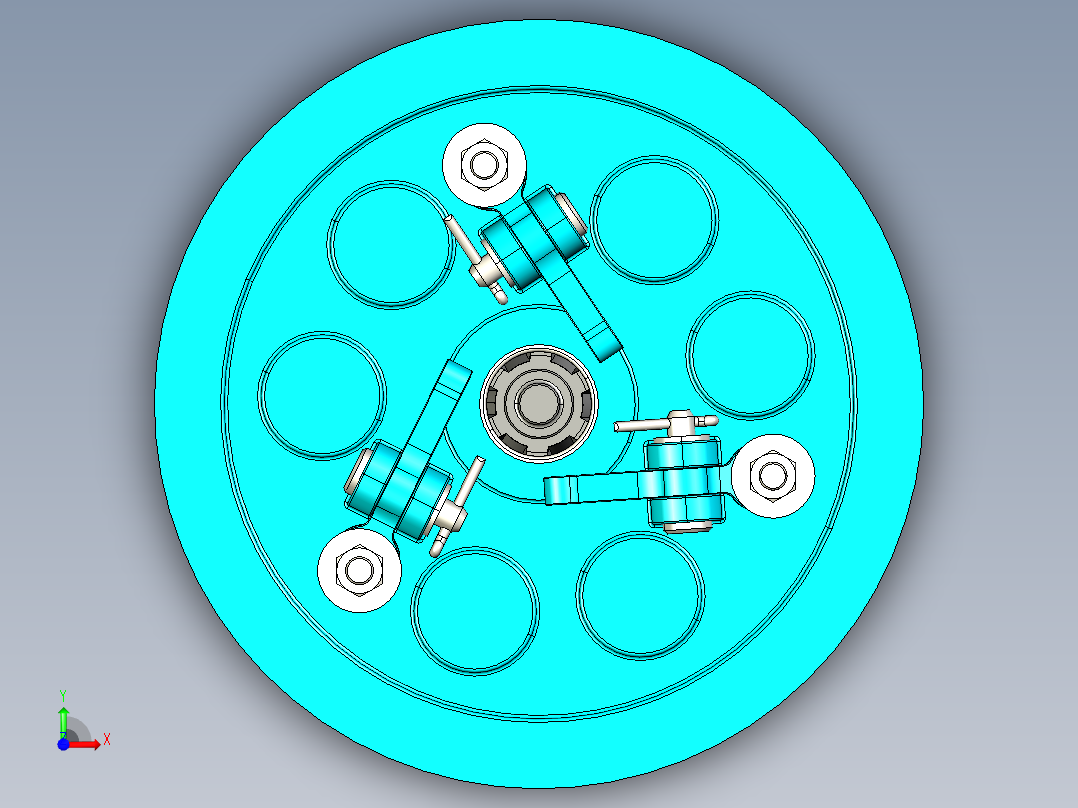 拖拉机多板离合器前视图