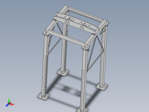 垂直式垃圾压缩中转站3d图纸 焊接框架分析+说明垃圾处理3d模型