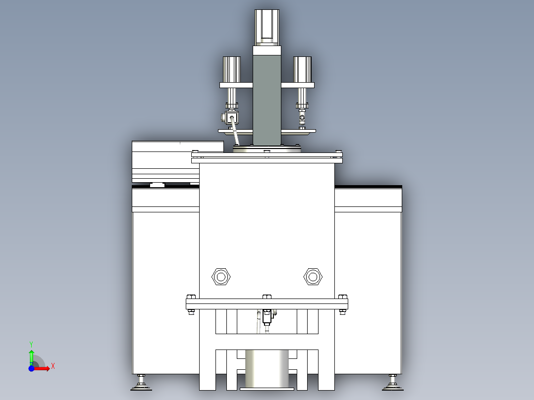 制造层压板的设计装置前视图