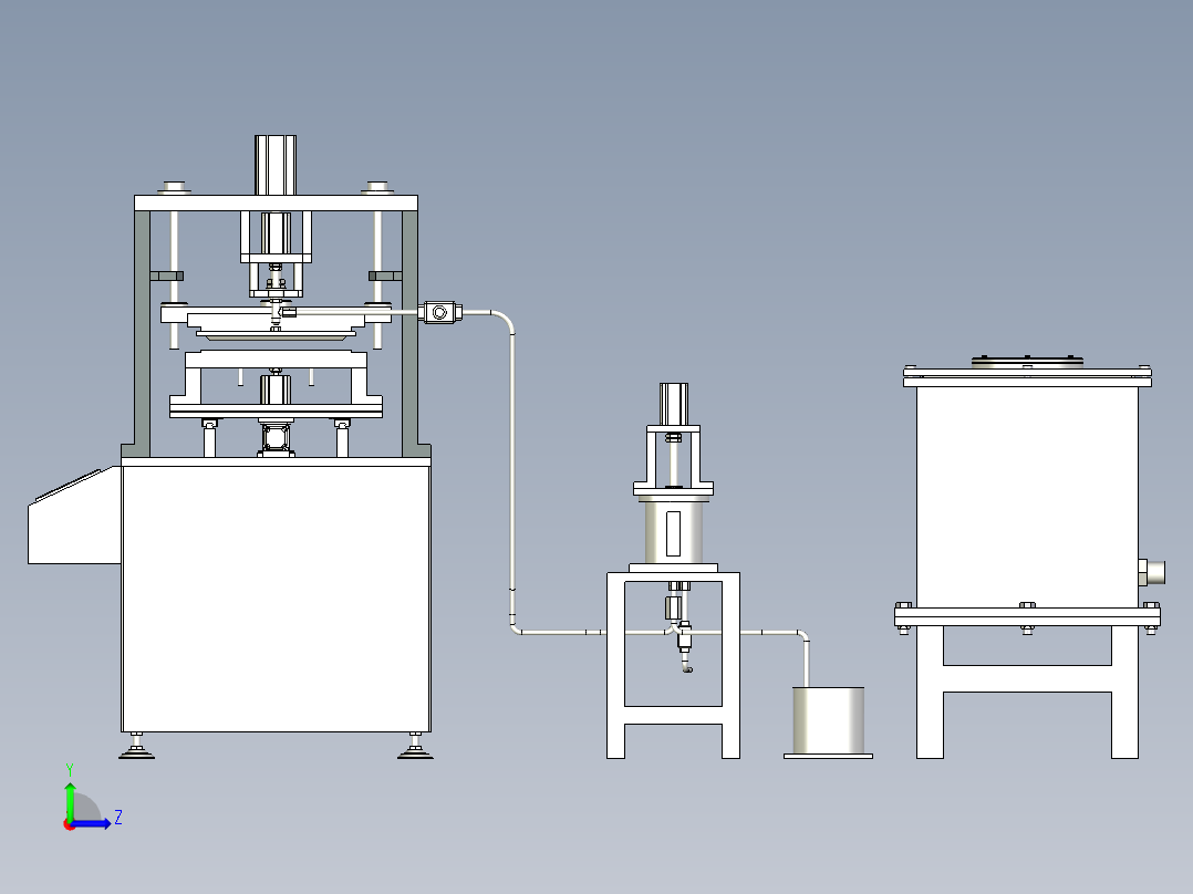 制造层压板的设计装置左视图
