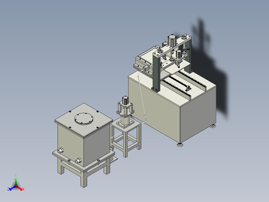 制造层压板的设计装置正等轴测图