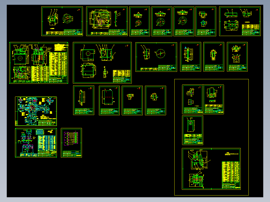 压草机液压站全套图纸
