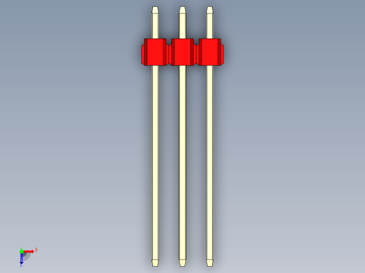 彩色公头100mil（2.54mm）系列-DS1021_red_1x03p_100mil_Type19_rev1.0俯视缩略图