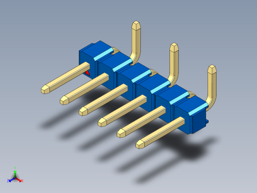 彩色公排针 100mil 2.54mm 系列-DS1022_blue_06p_100mil_Type_SMT_R2_rev1.0