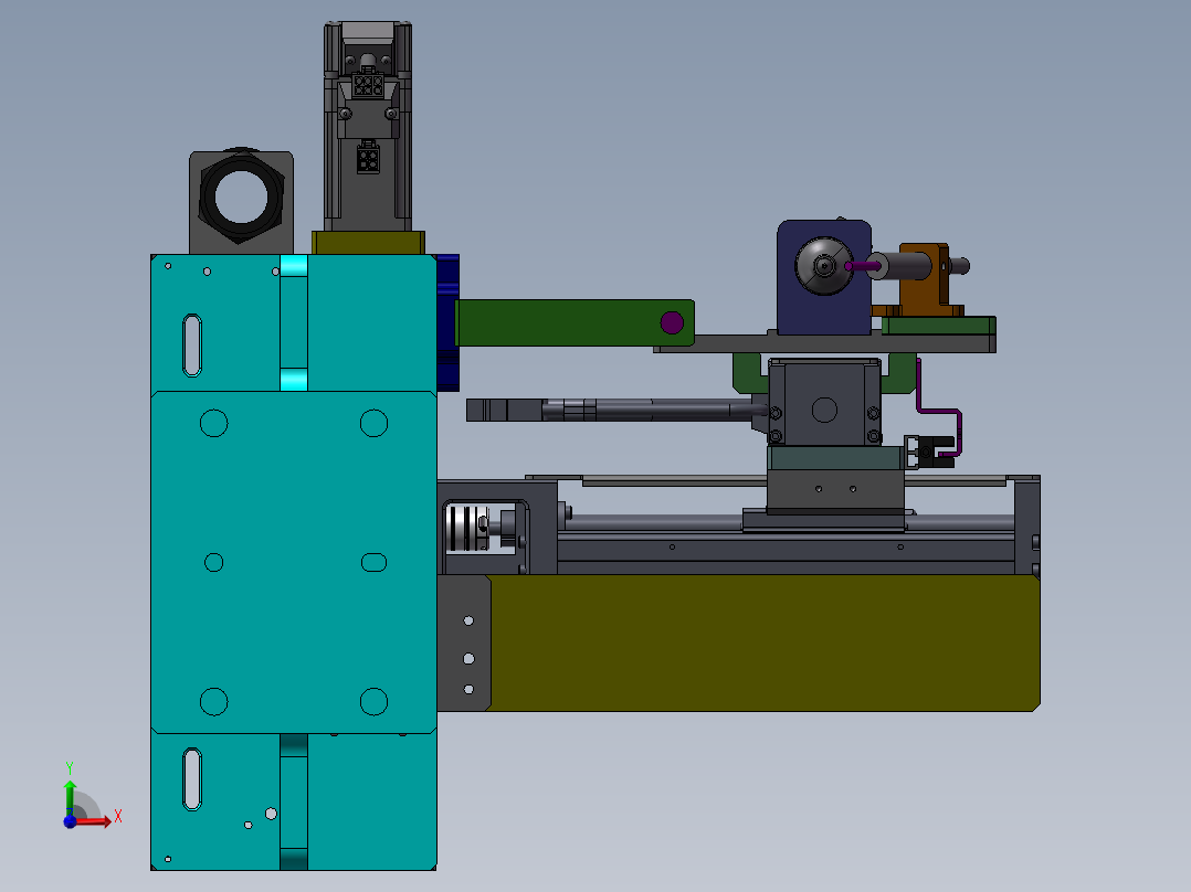 悬臂三轴点胶机前视图