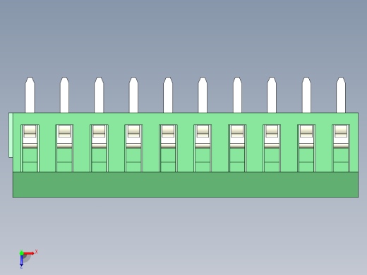 PCB Terminal Block 10 DEG381-3.5俯视缩略图
