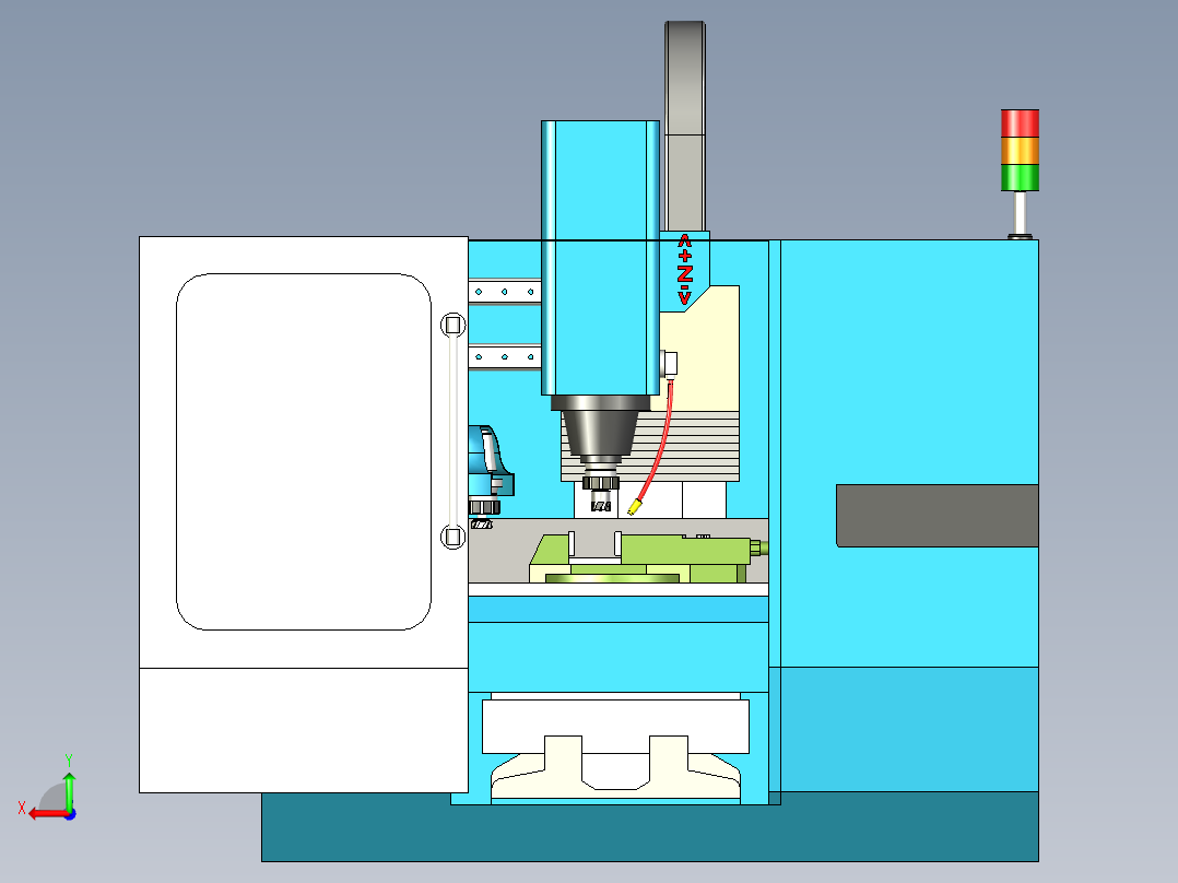 中型CNC设备后视图