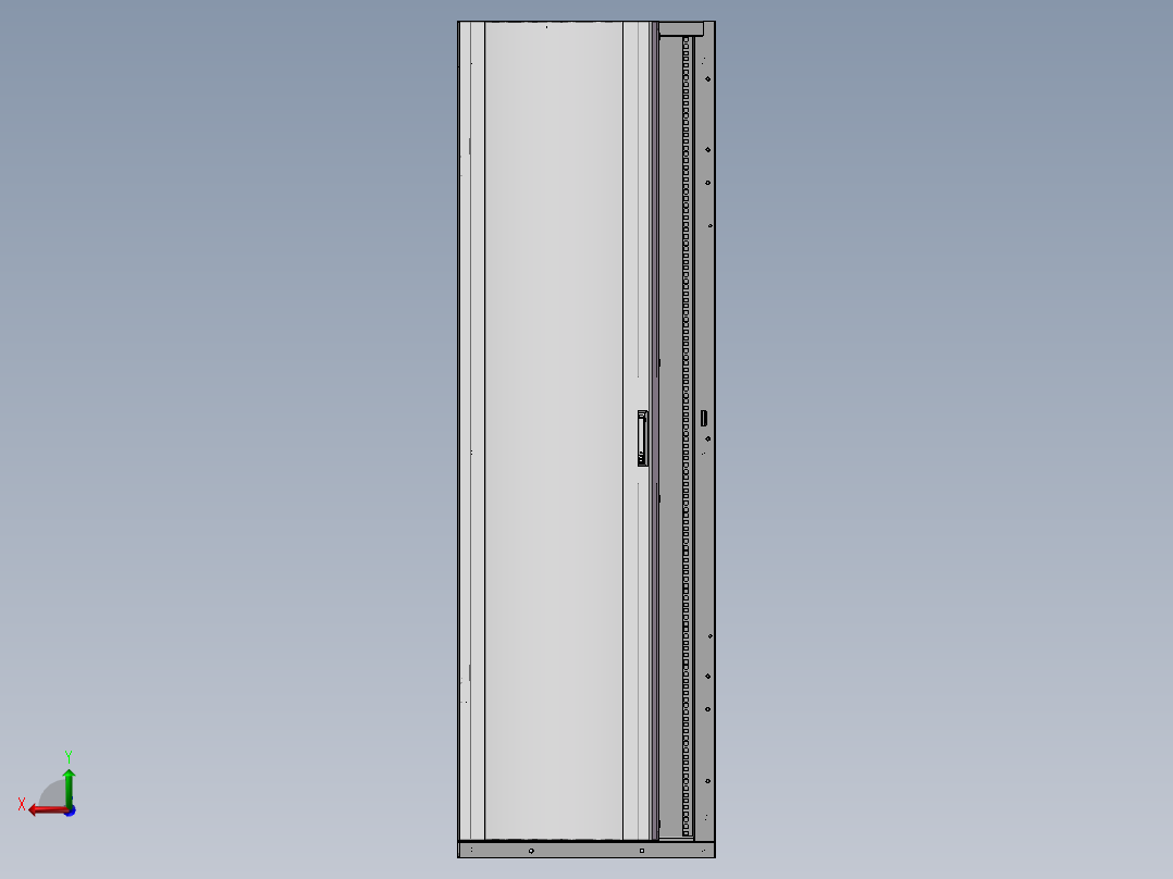 网络机柜3d模型后视图