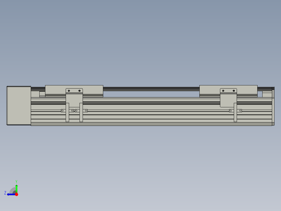 直线模组WG-LHA12-S300-R设计图纸右视图