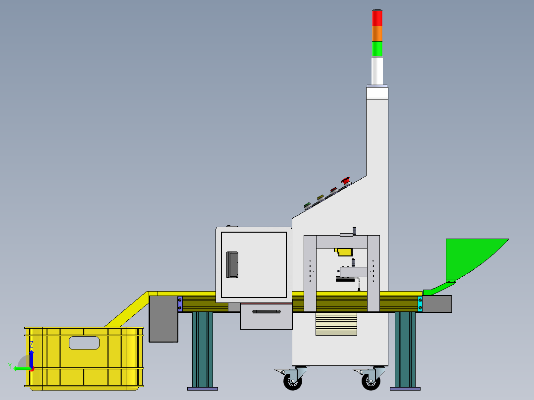 茶叶包装检测剔除设备后视图
