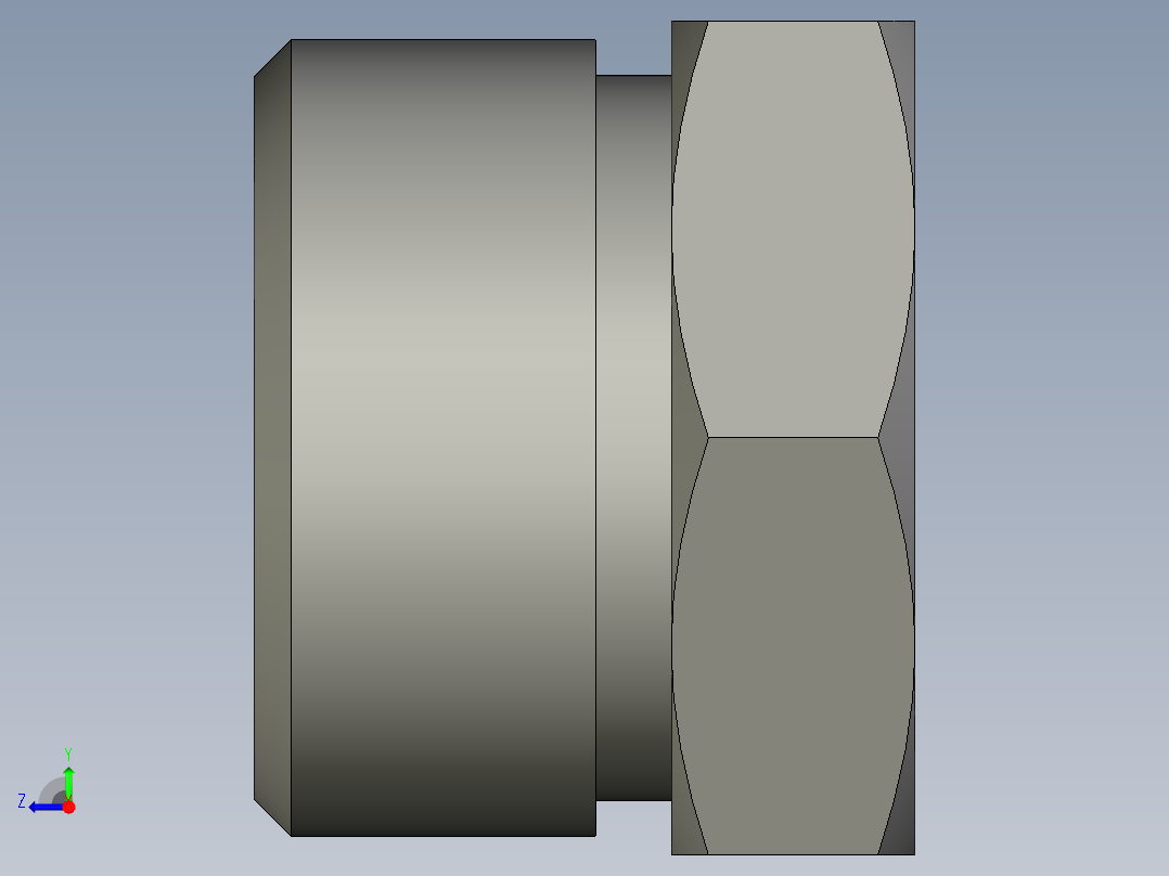 卡套式工业通用硬管接头16_pnu-s右视图
