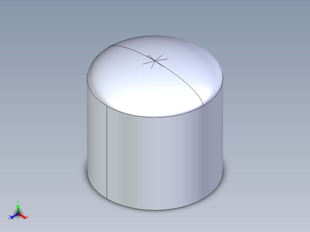 CPVC管件20-Sch80_Cap_FPT_9848-005 _0.5in主视图