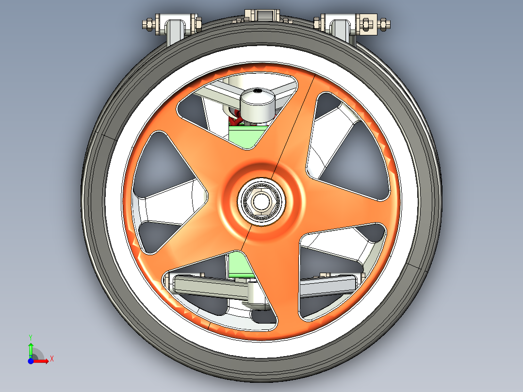 双横臂悬架前视图