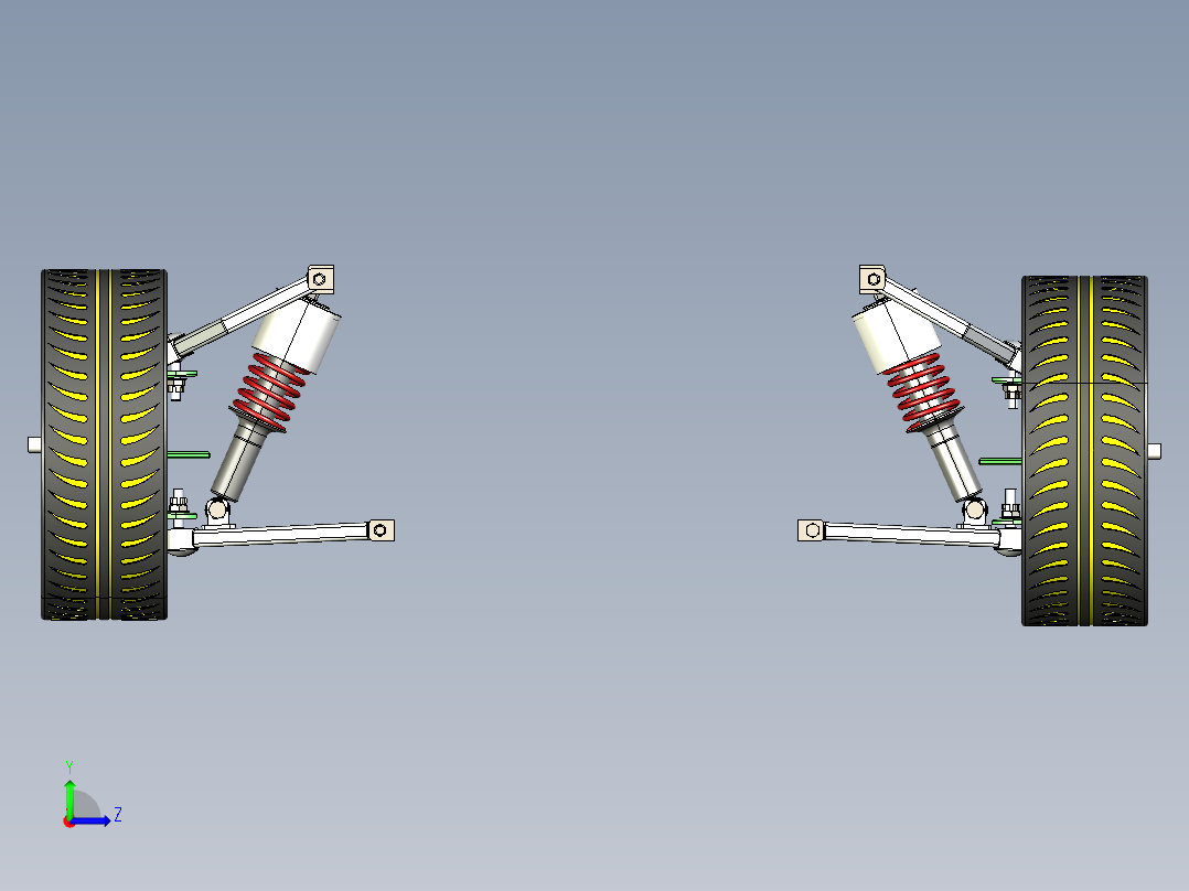 双横臂悬架左视图