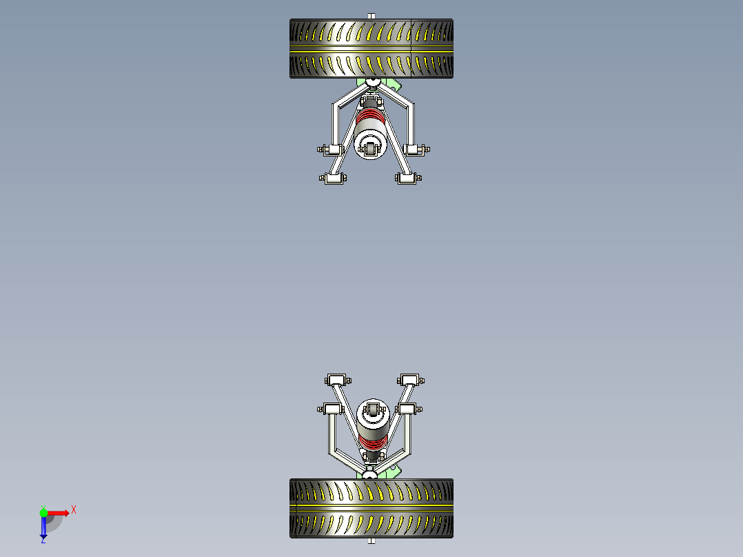 双横臂悬架俯视图