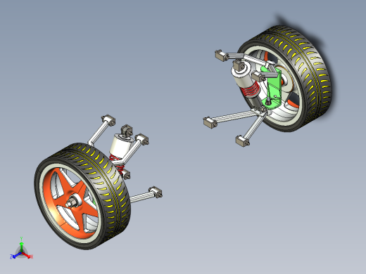 双横臂悬架正等轴测缩略图