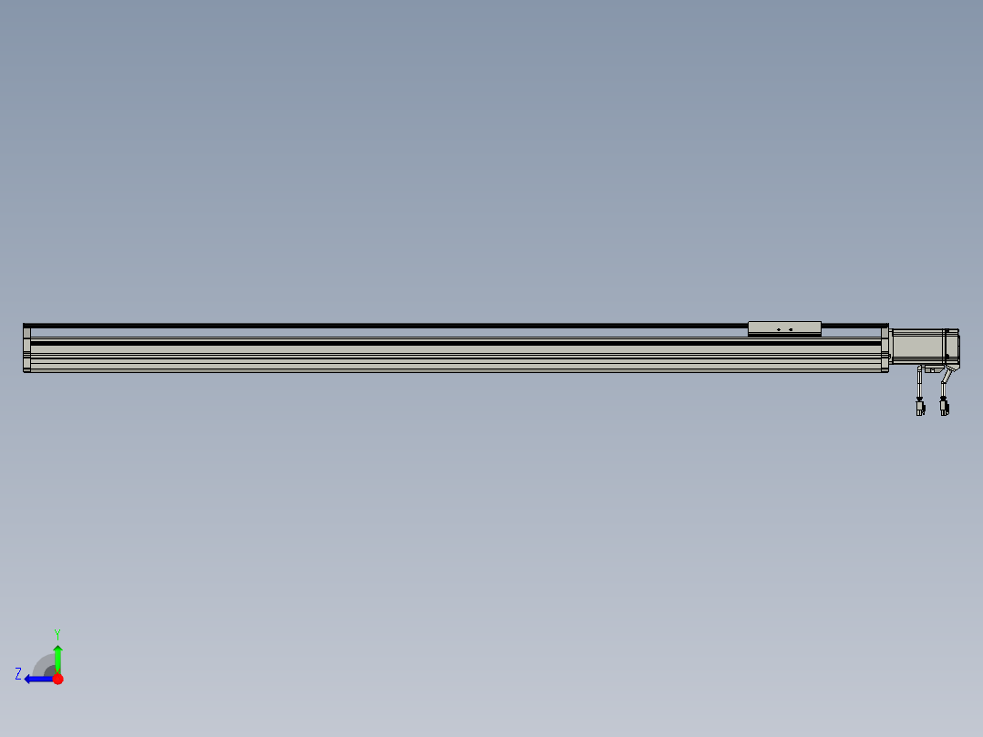 东锦丝杆传动-直线滑台模组DH120-C-S1150-BC-P400W-C3右视图