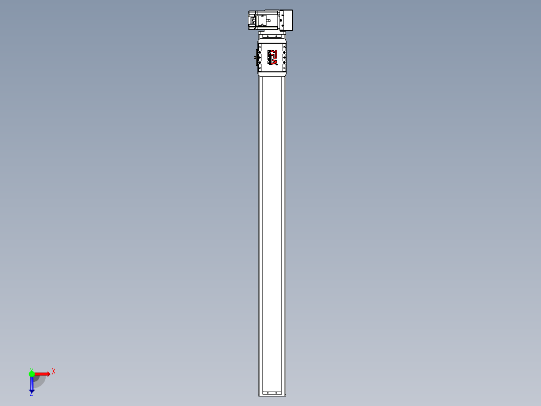 同步带全封闭直线模组TPA-HCB-85D-90-L950-LU-Y-P20-N3俯视图