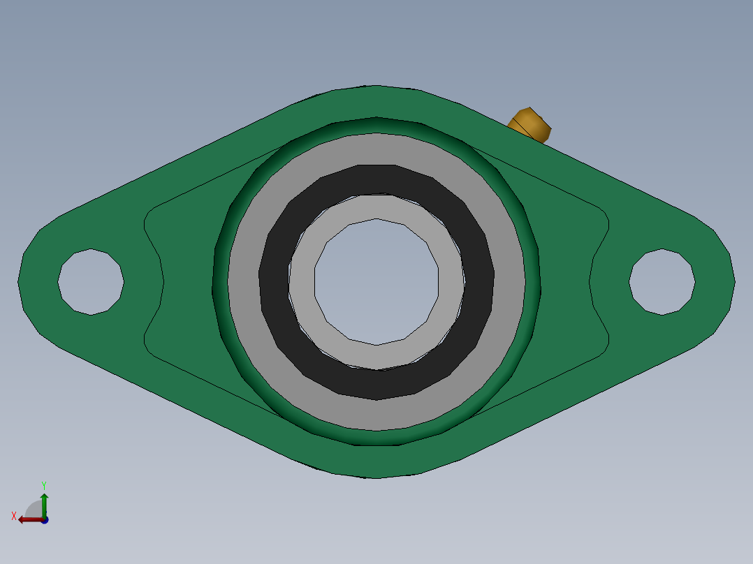 GB／T7810-1995带菱形座轴承UCFLU204后视图