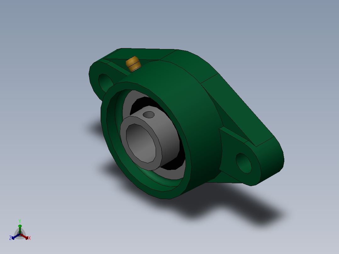GB／T7810-1995带菱形座轴承UCFLU204正等轴测图