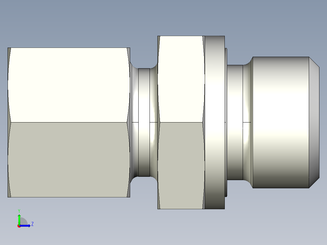 用螺母安装TN92GG-10LR 3-8左视图