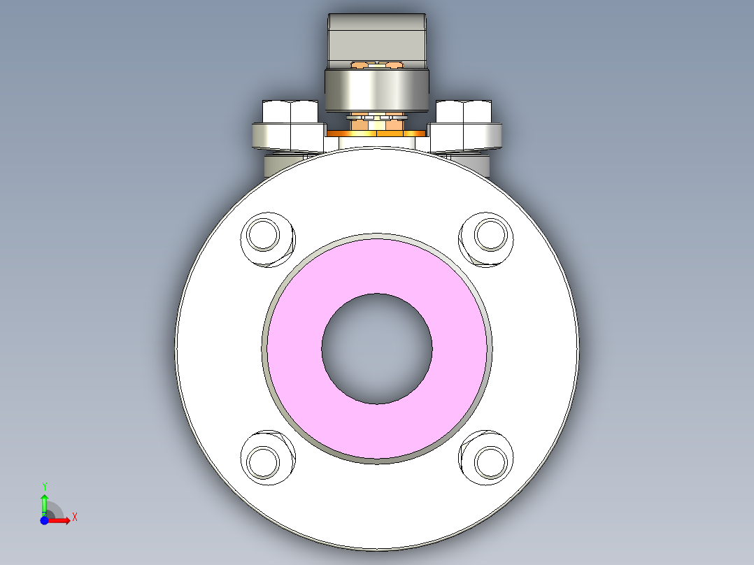 管道手动球阀-水管开关阀-手动阀门User Library-md52c150dn32-1前视图