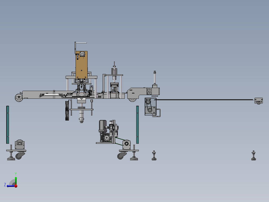 72.一拖三口罩生产线全自动平面口罩机器右视图