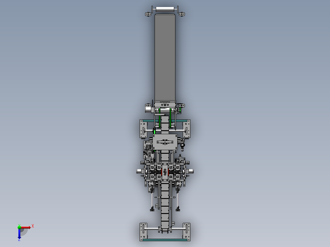 72.一拖三口罩生产线全自动平面口罩机器俯视图