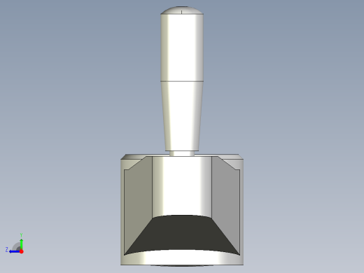 旋轉把手MT-AS-3D多系列多零件图纸模型右视缩略图