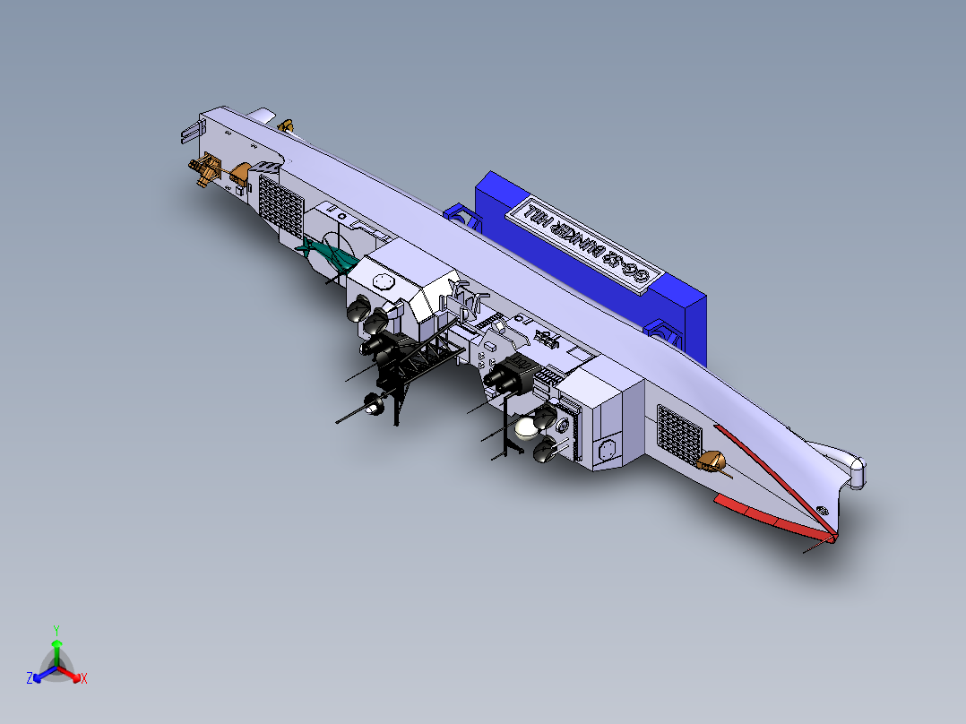 哈尔滨”号旅沪级（052）导弹驱逐舰正等轴测图