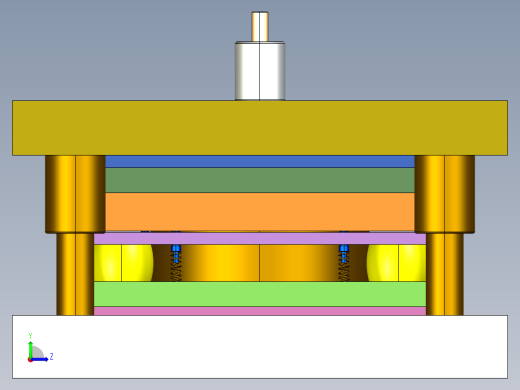 底架落料冲孔复合模（CAD图+Proe三维）左视缩略图
