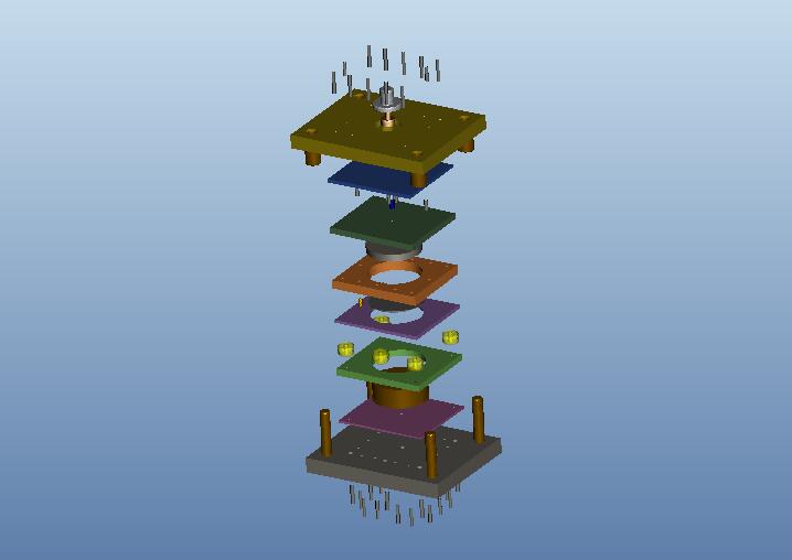 底架落料冲孔复合模（CAD图+Proe三维）