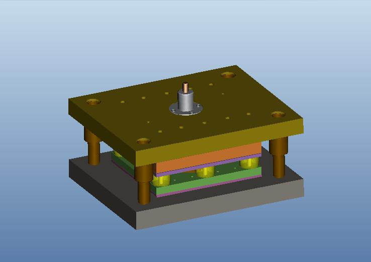 底架落料冲孔复合模（CAD图+Proe三维）