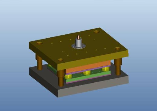底架落料冲孔复合模（CAD图+Proe三维）缩略图
