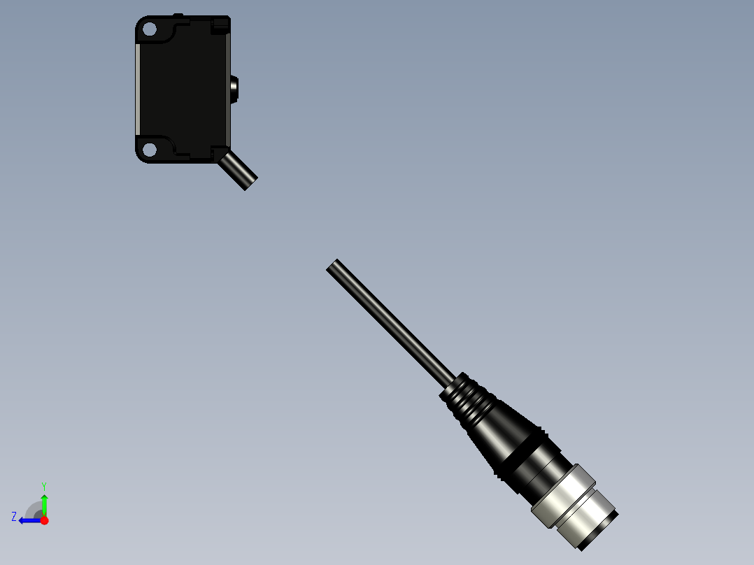 基恩士PZ-G52EN_G52EP_T_kc图纸模型右视图