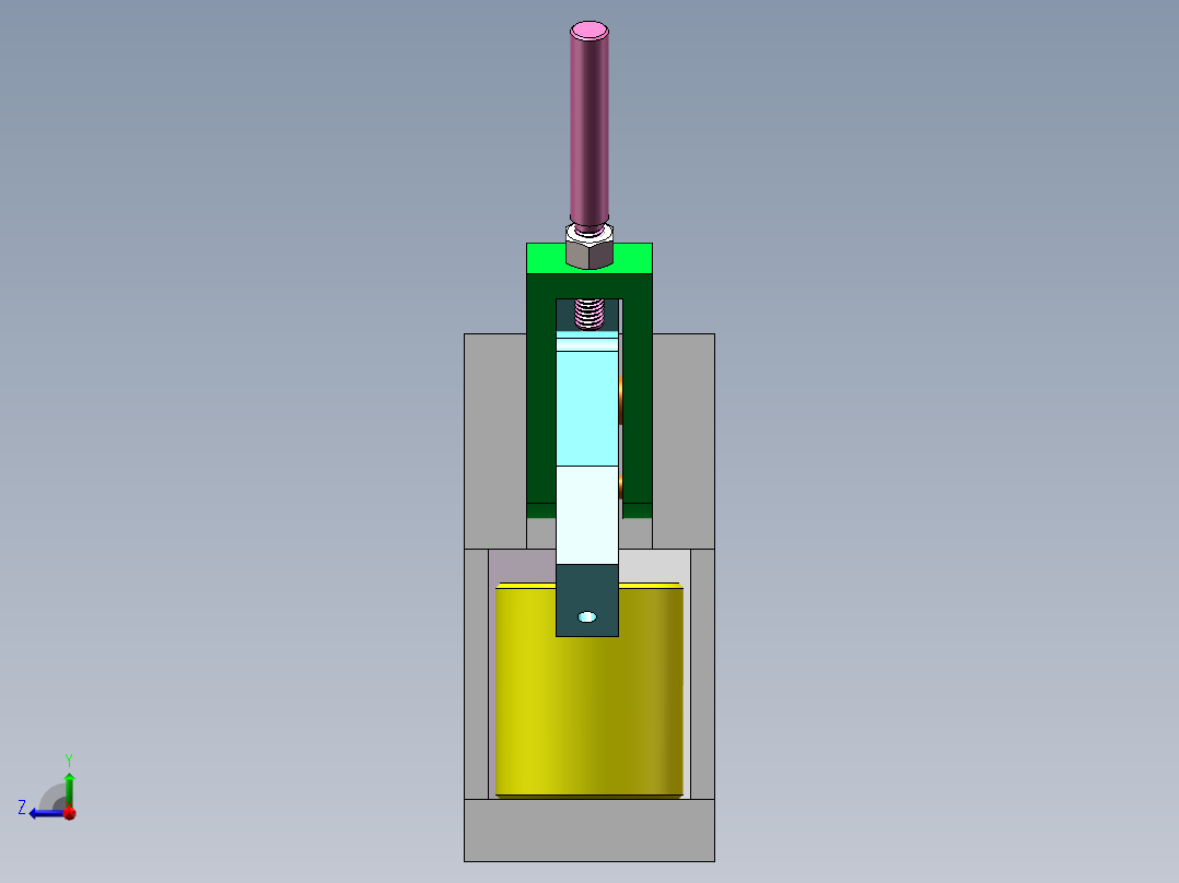 圆柱加紧夹具右视图