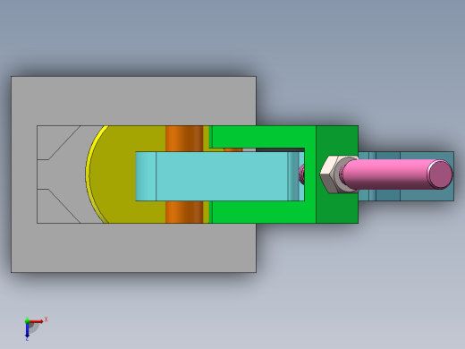 圆柱加紧夹具俯视缩略图