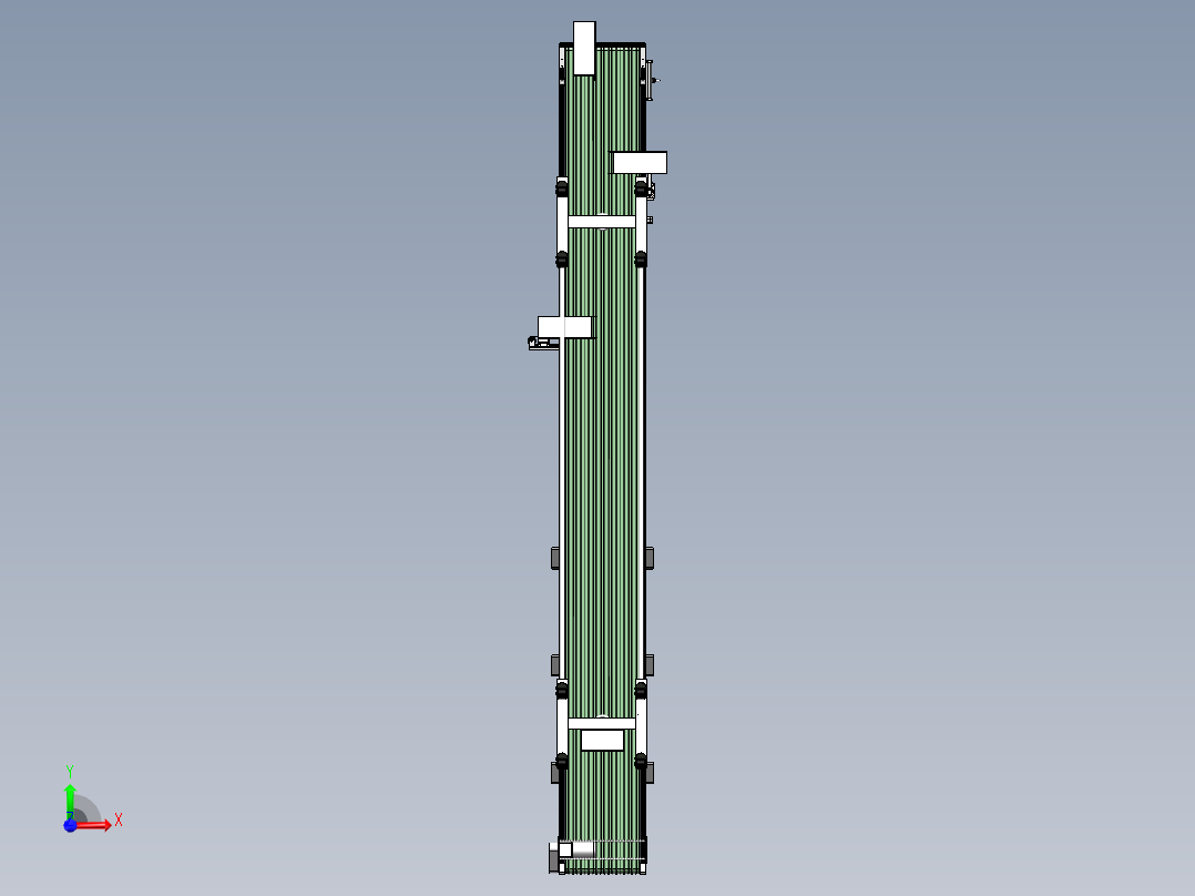 烘干流水线影像检测sw18可编辑前视图