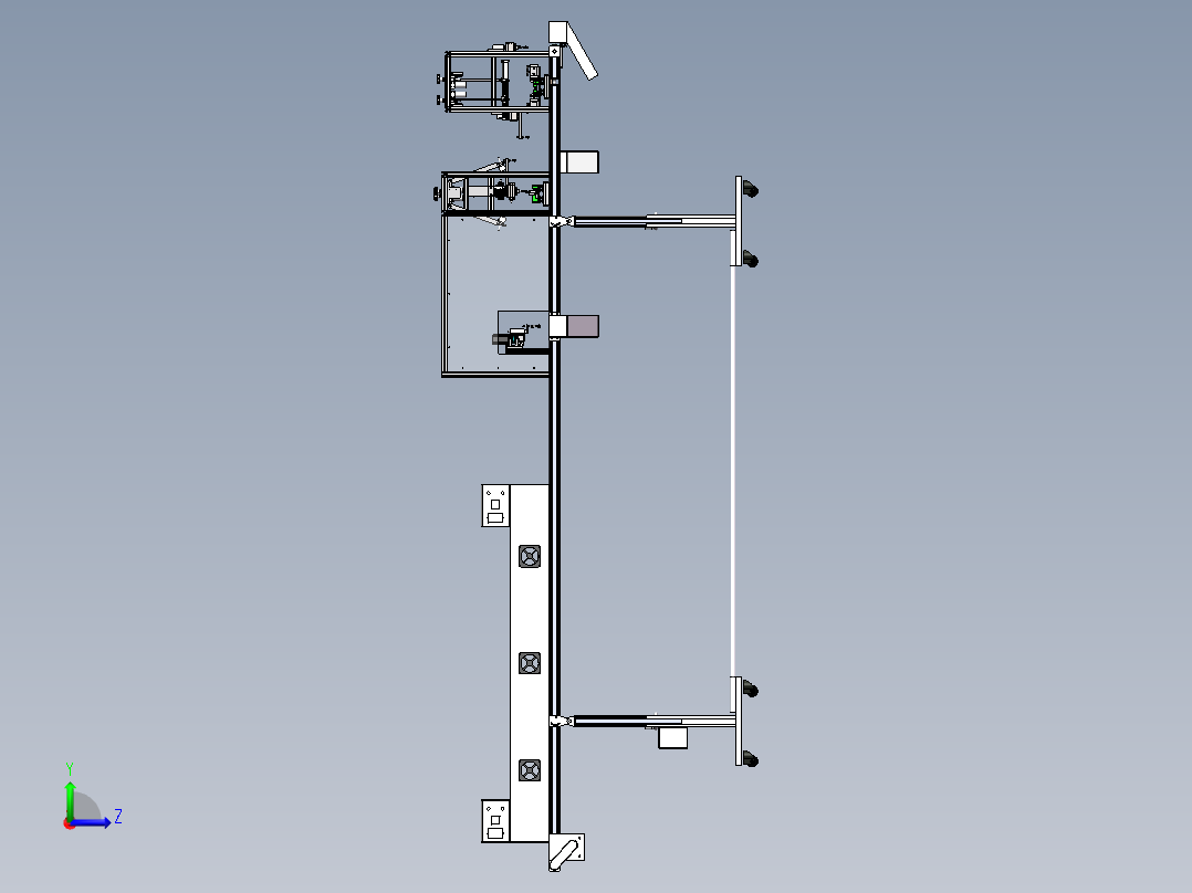 烘干流水线影像检测sw18可编辑左视图