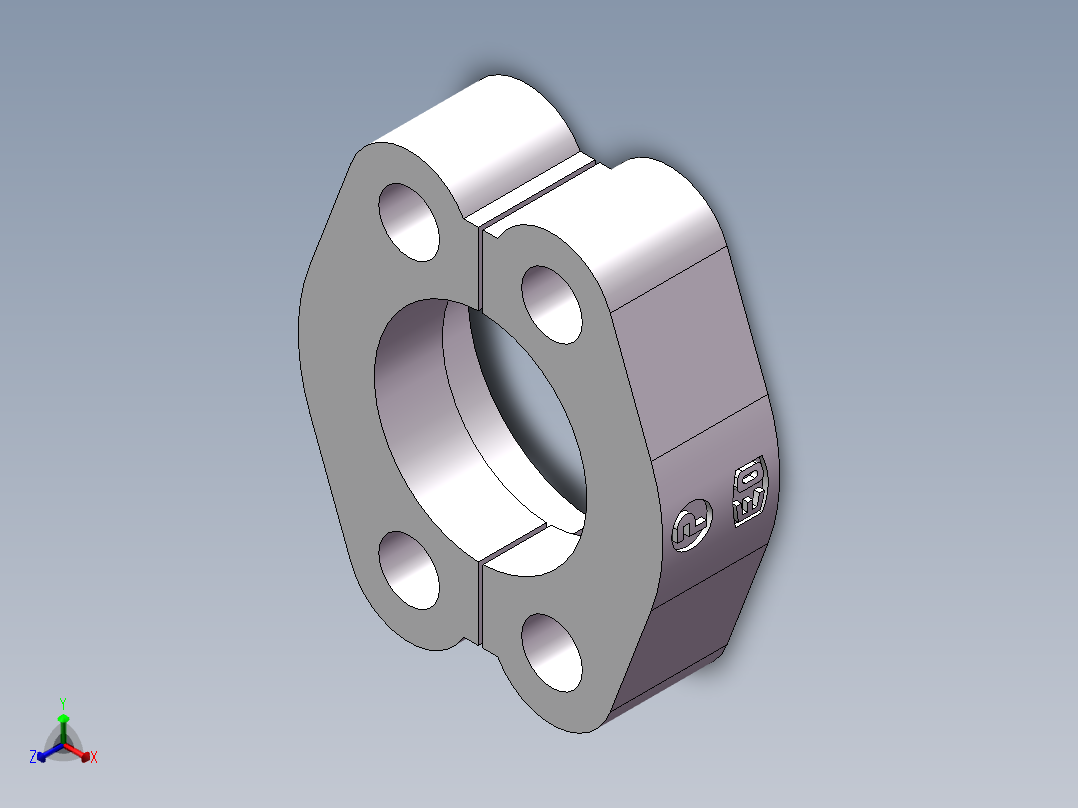 法兰接头、FS-40正等轴测图