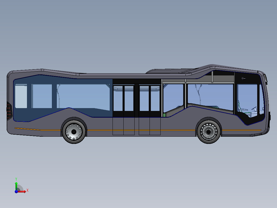 客车、公交车、奔驰未来巴士前视图