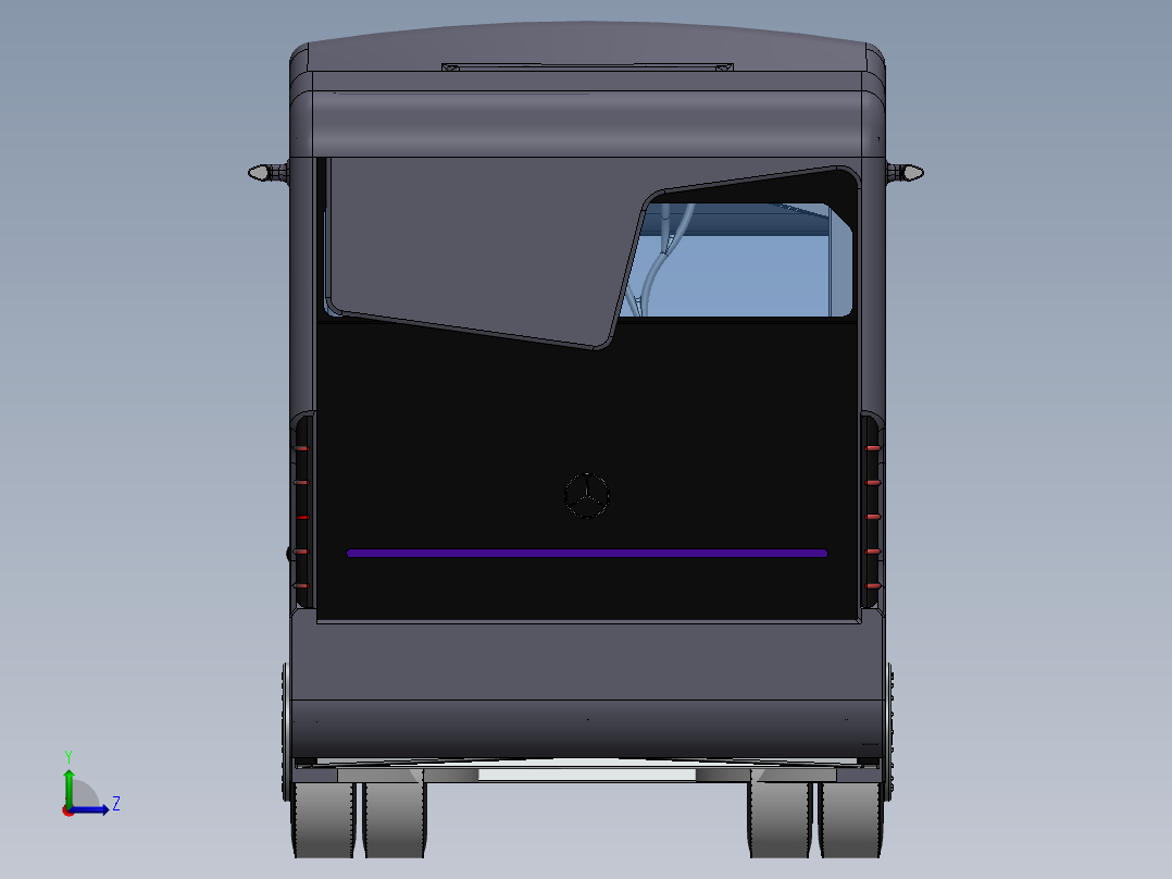 客车、公交车、奔驰未来巴士左视图