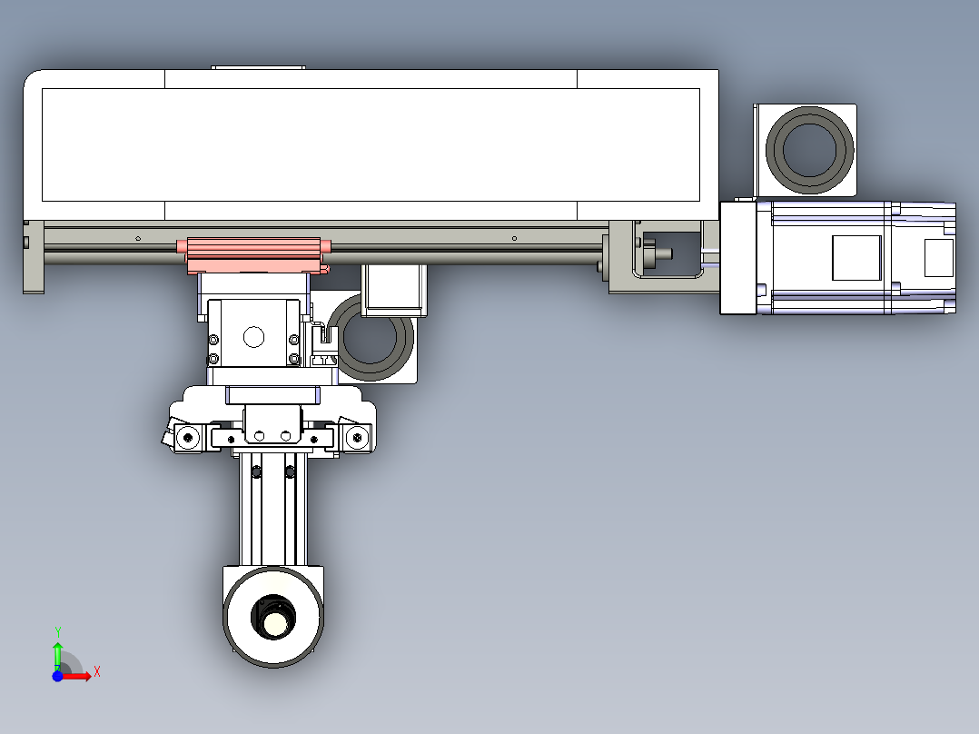 多轴移动的视觉扫描机构前视图