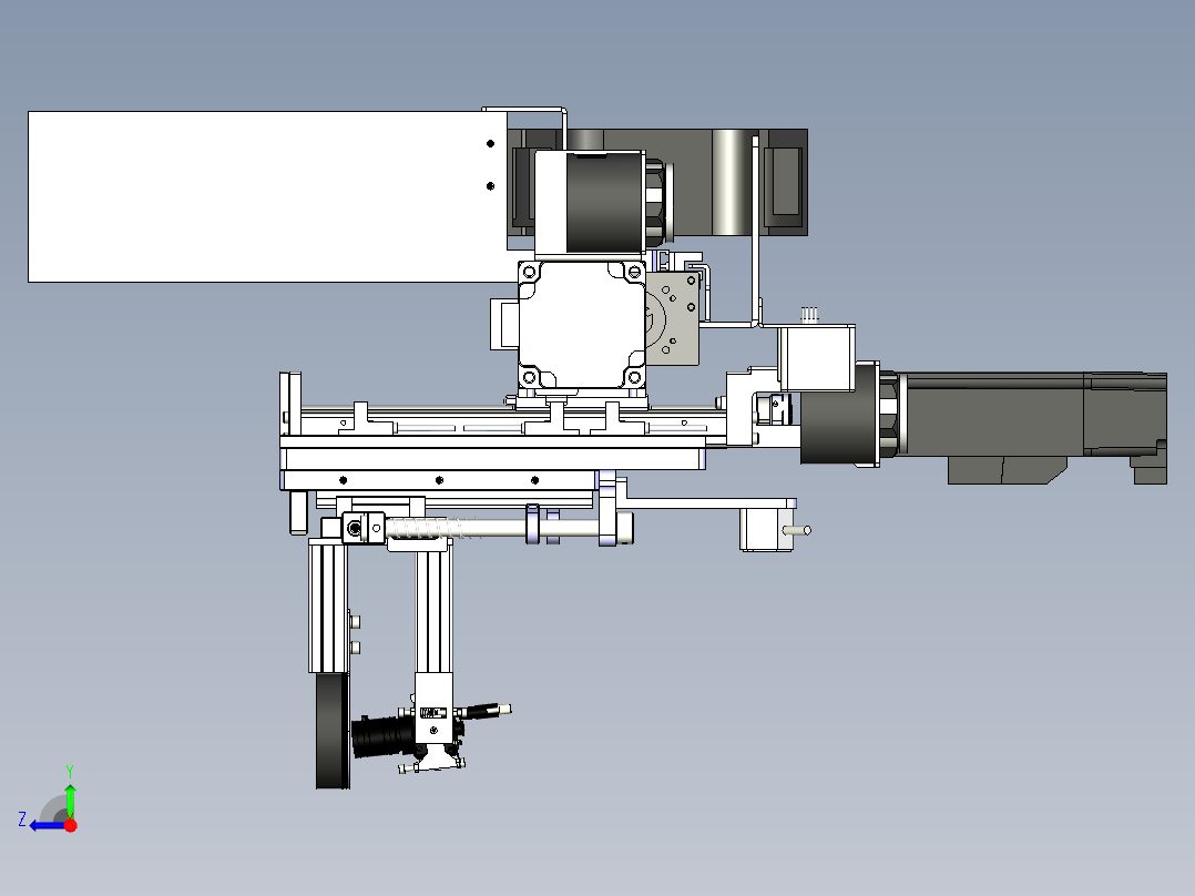 多轴移动的视觉扫描机构右视图