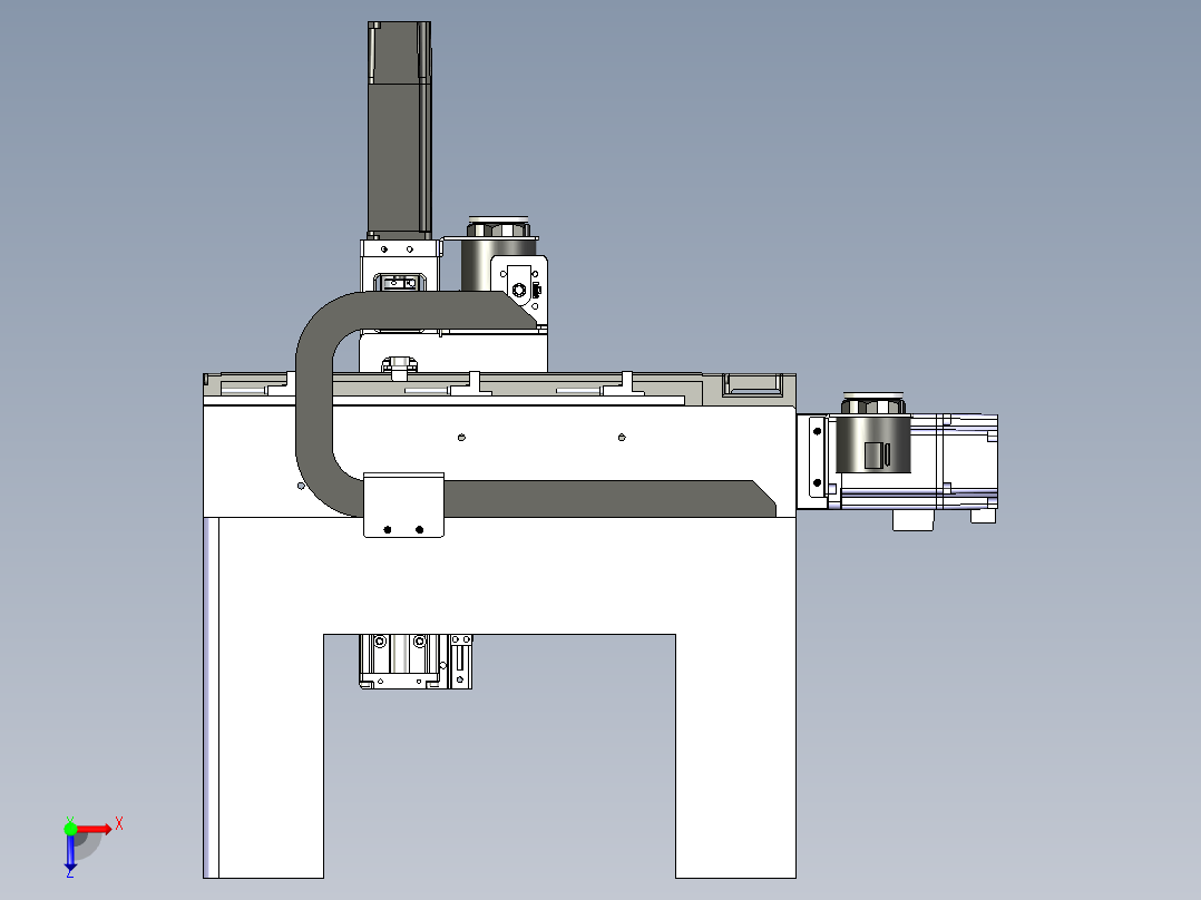 多轴移动的视觉扫描机构俯视图