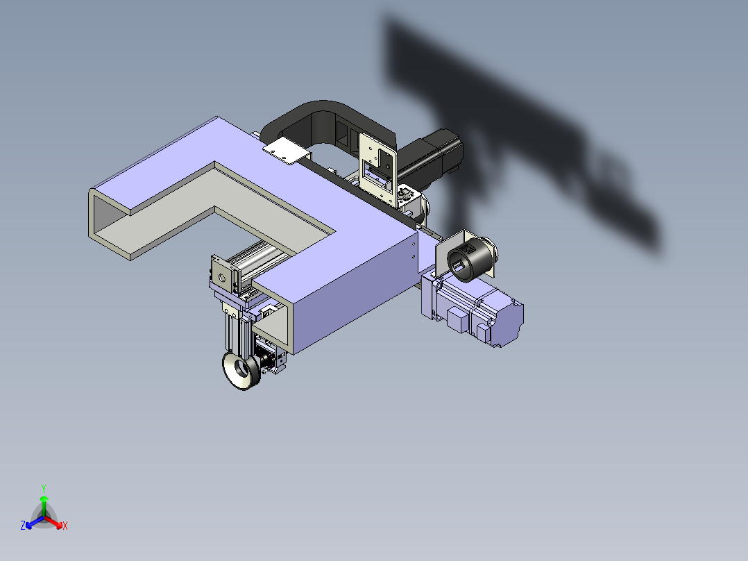 多轴移动的视觉扫描机构正等轴测图
