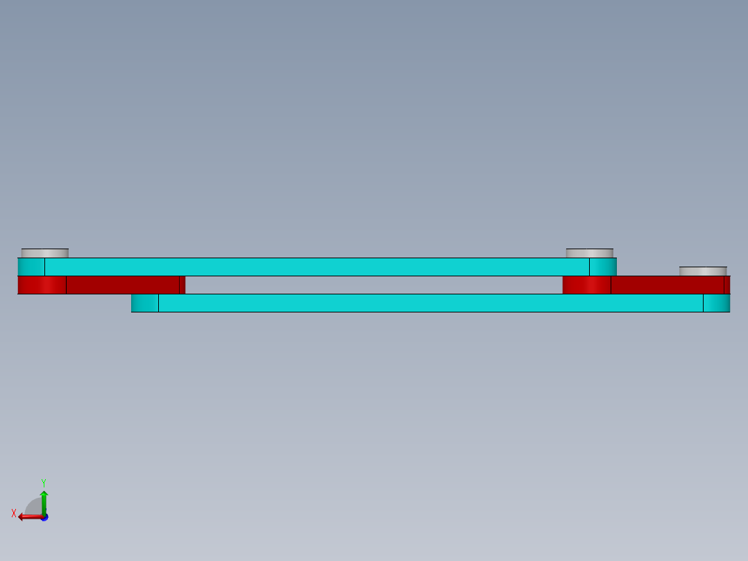 等曲柄和摇杆后视图